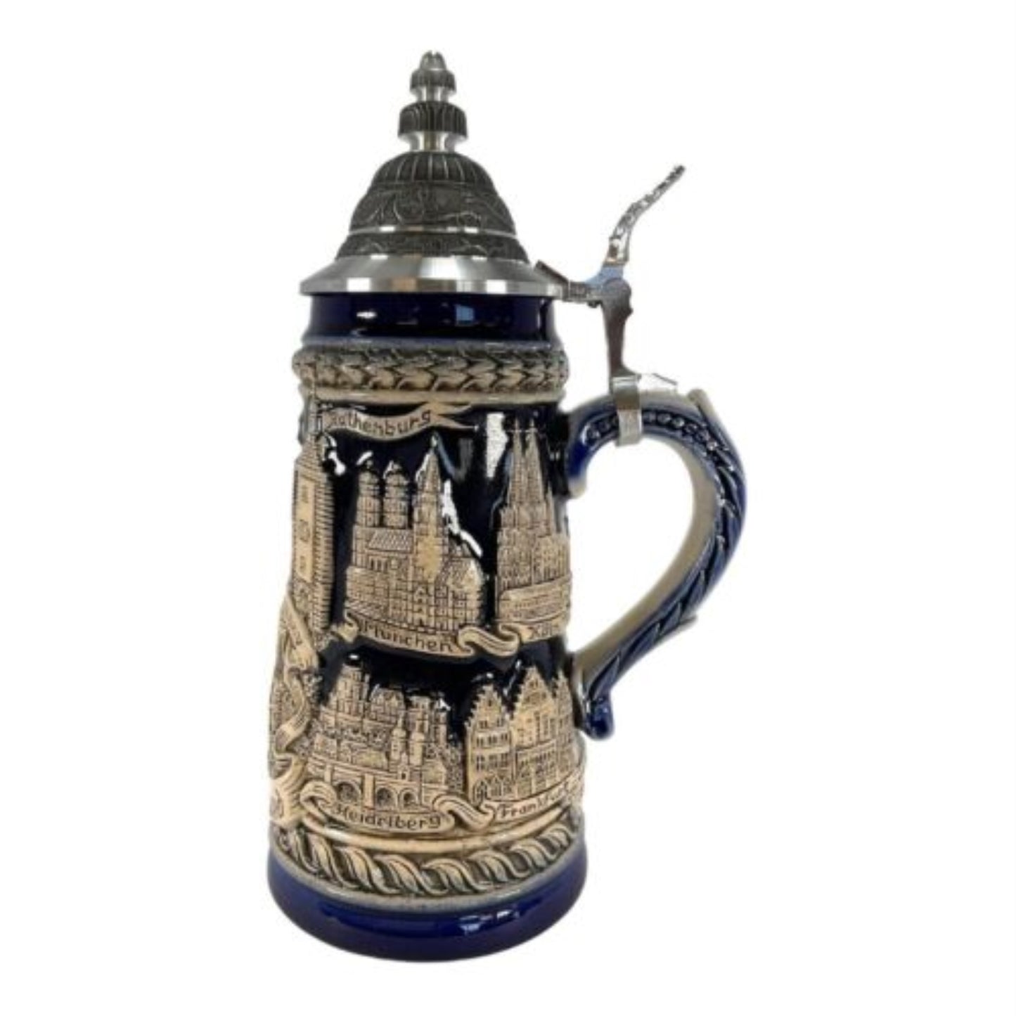 Deutschland Germany Old Blue Panorama LE Stoneware German Beer Stein .5 L