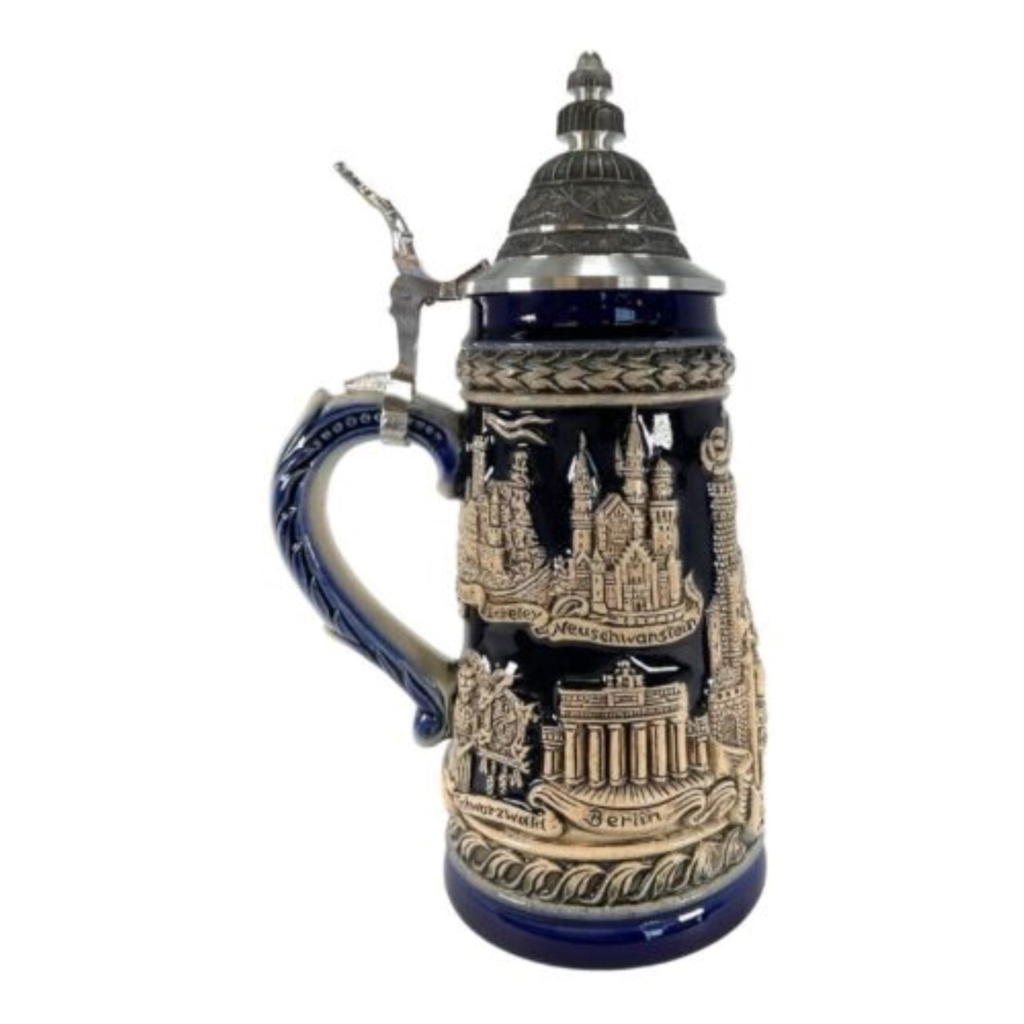 Deutschland Germany Old Blue Panorama LE Stoneware German Beer Stein .5 L