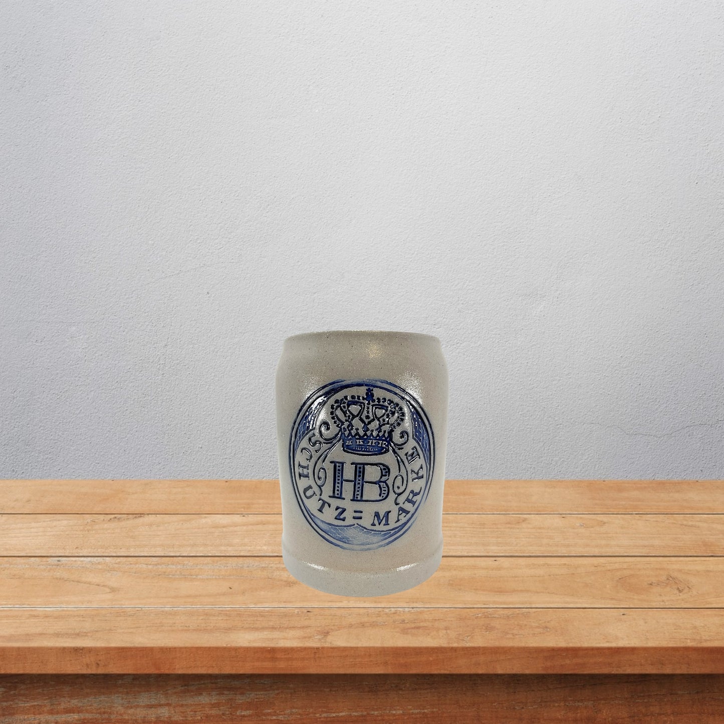 Hofbrauhaus Schutzmarke HB Logo Salt Glazed German Beer Mug .5 L Munich Germany