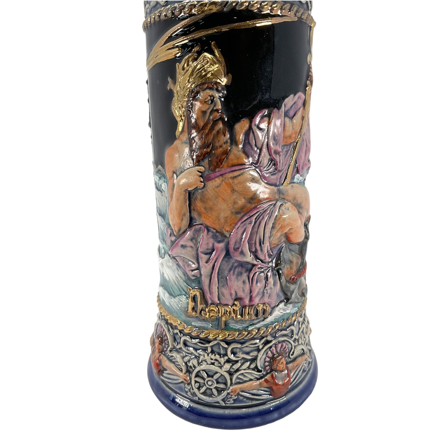 Pinnacle Peak Trading LE Neptune God of the Seas with Mermaid Handle German Beer Stein .75 Liter