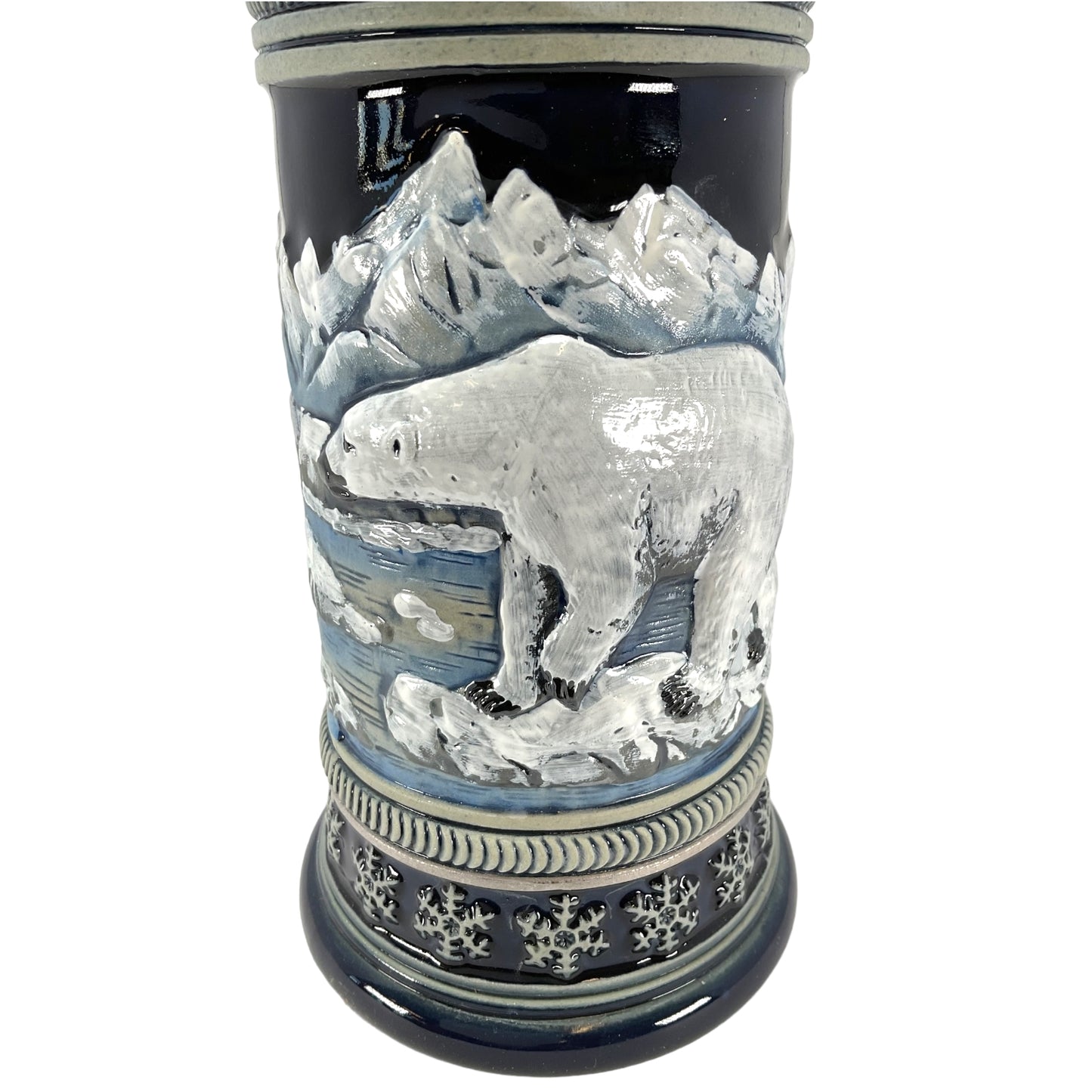 Pinnacle Peak Trading Polar Bear Walking on Ice German Beer Stein 1 Liter Made in Germany