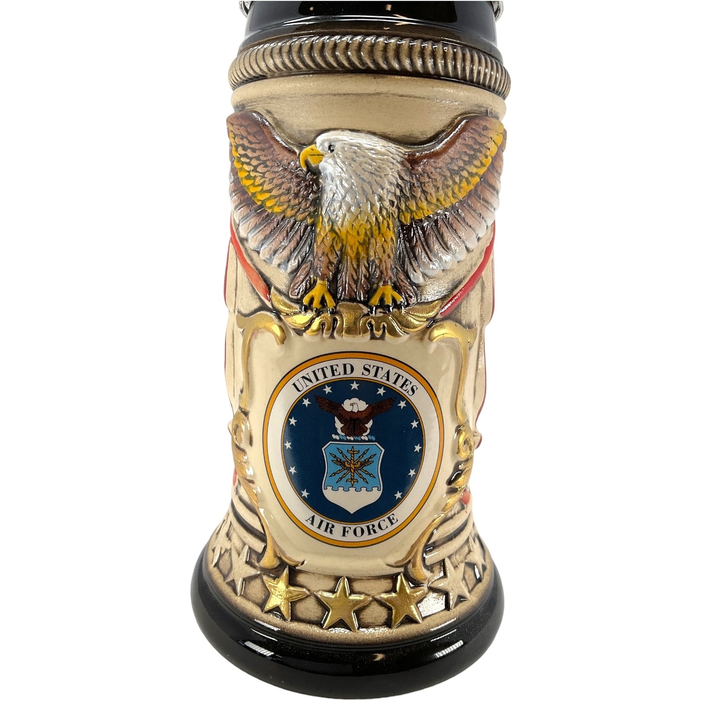 US Air Force Rustic German Beer Stein .75L USAF ONE Military Mug Made in Germany