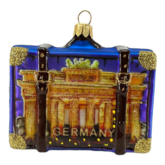 Germany Travel Suitcase Polish Glass Christmas Ornament ONE Decoration