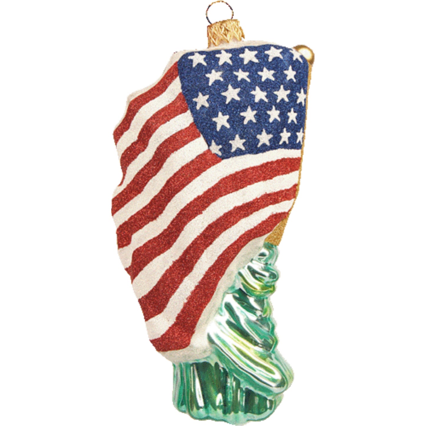 Miniature Statue of Liberty Polish Glass Christmas Ornament York Decoration