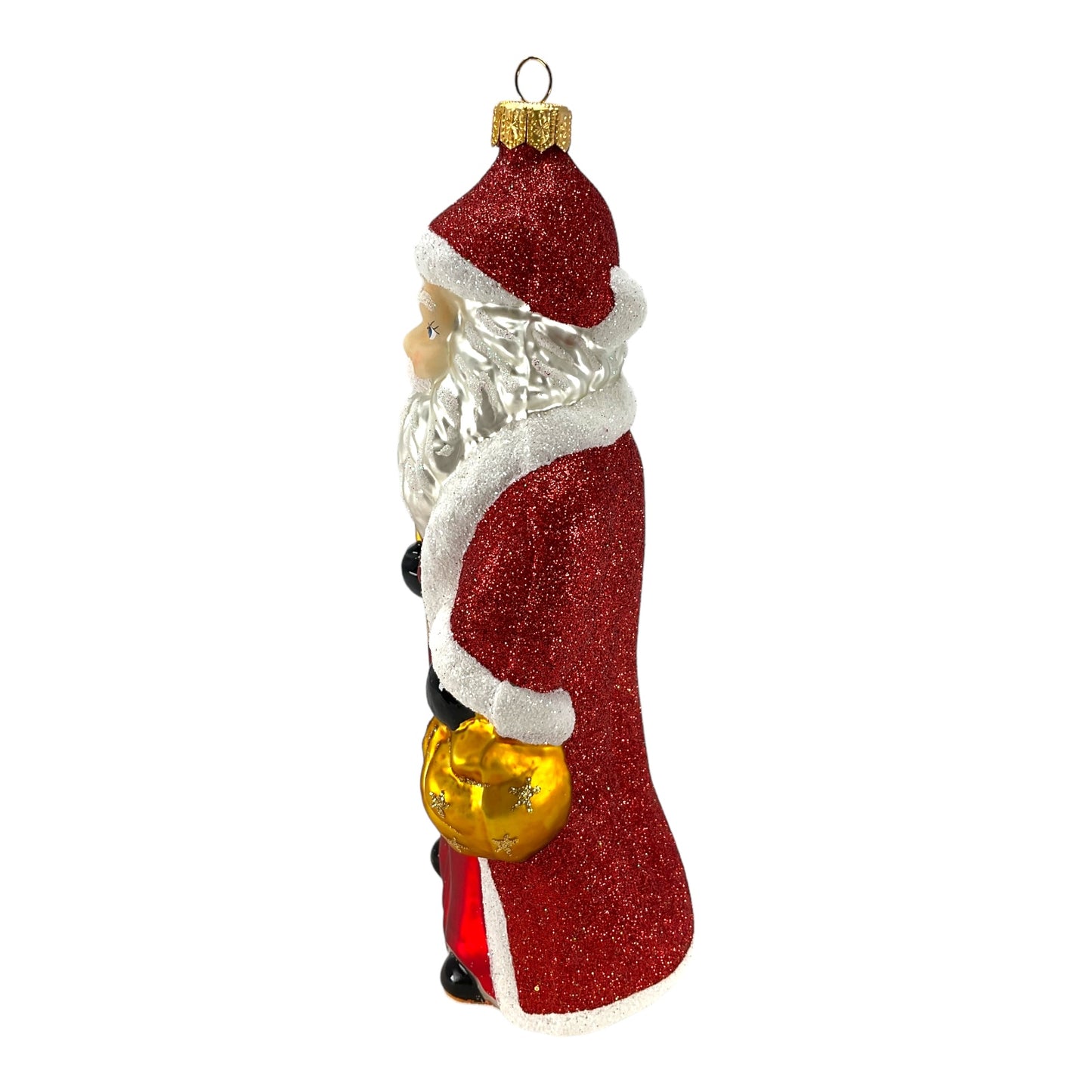 Pinnacle Peak Trading Santa Claus with Bag of Presents Large Polish Glass Christmas Ornament 8.5 inch
