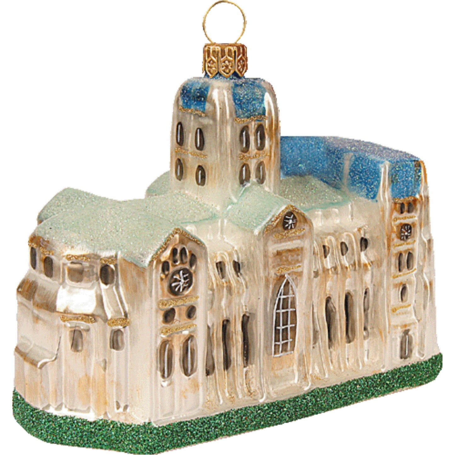 Canterbury Cathedral Kent England Polish Glass Christmas Ornament Made in Poland