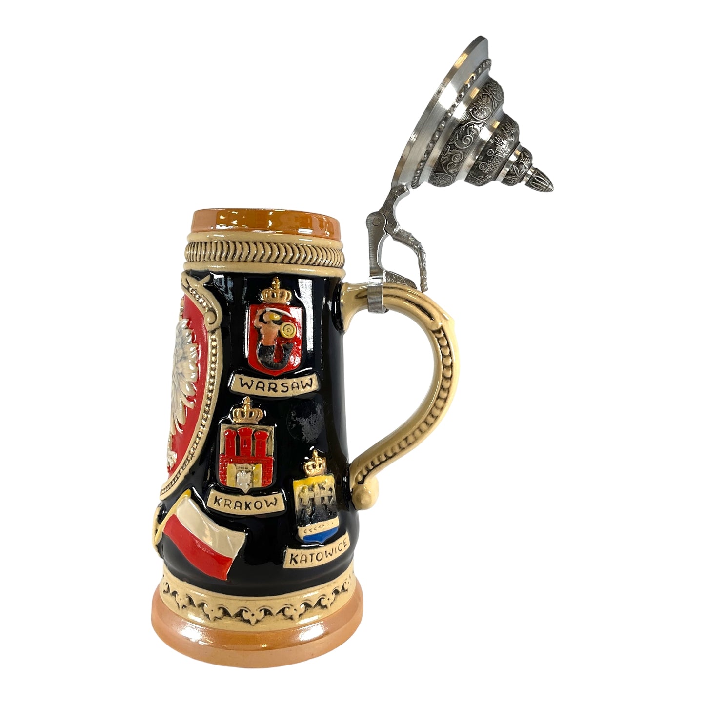 Pinnacle Peak Trading Polska Poland LE German Beer Stein .5L One New Mug Made in Germany Polish Eagle by King Werk