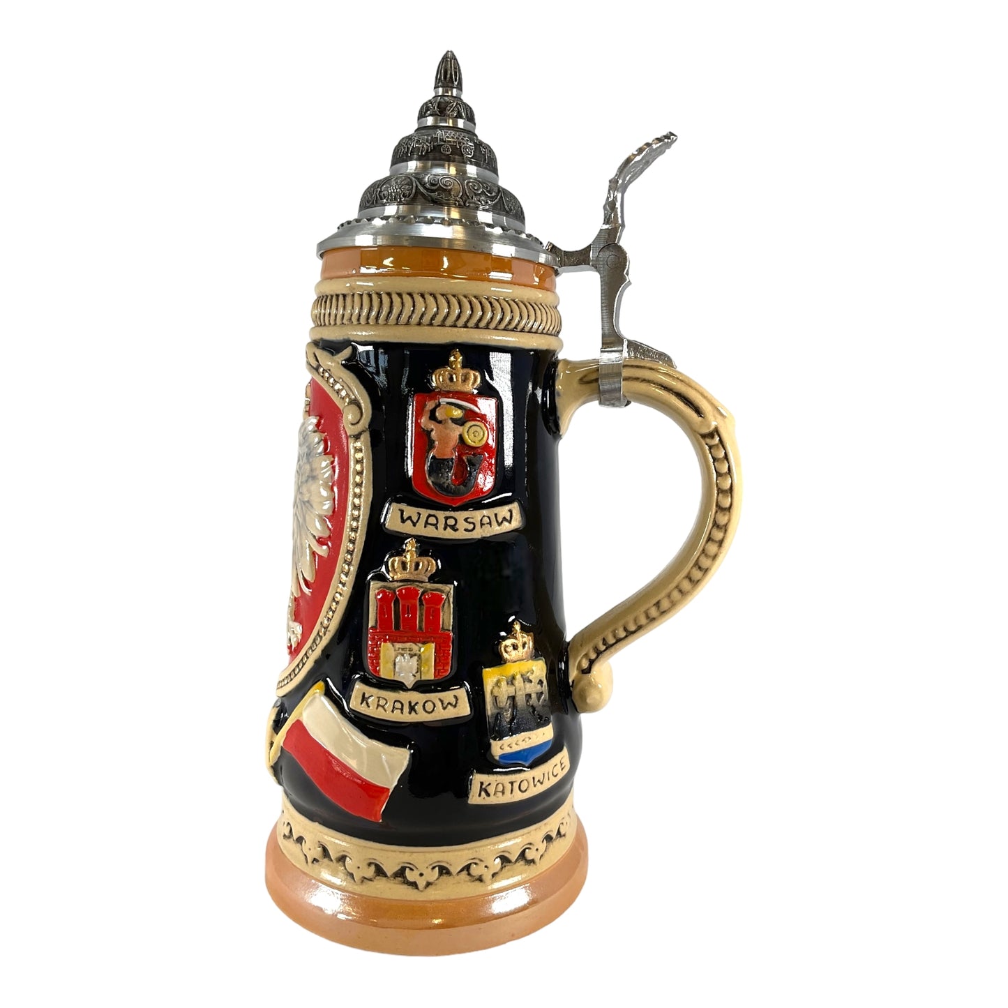 Pinnacle Peak Trading Polska Poland LE German Beer Stein .5L One New Mug Made in Germany Polish Eagle by King Werk