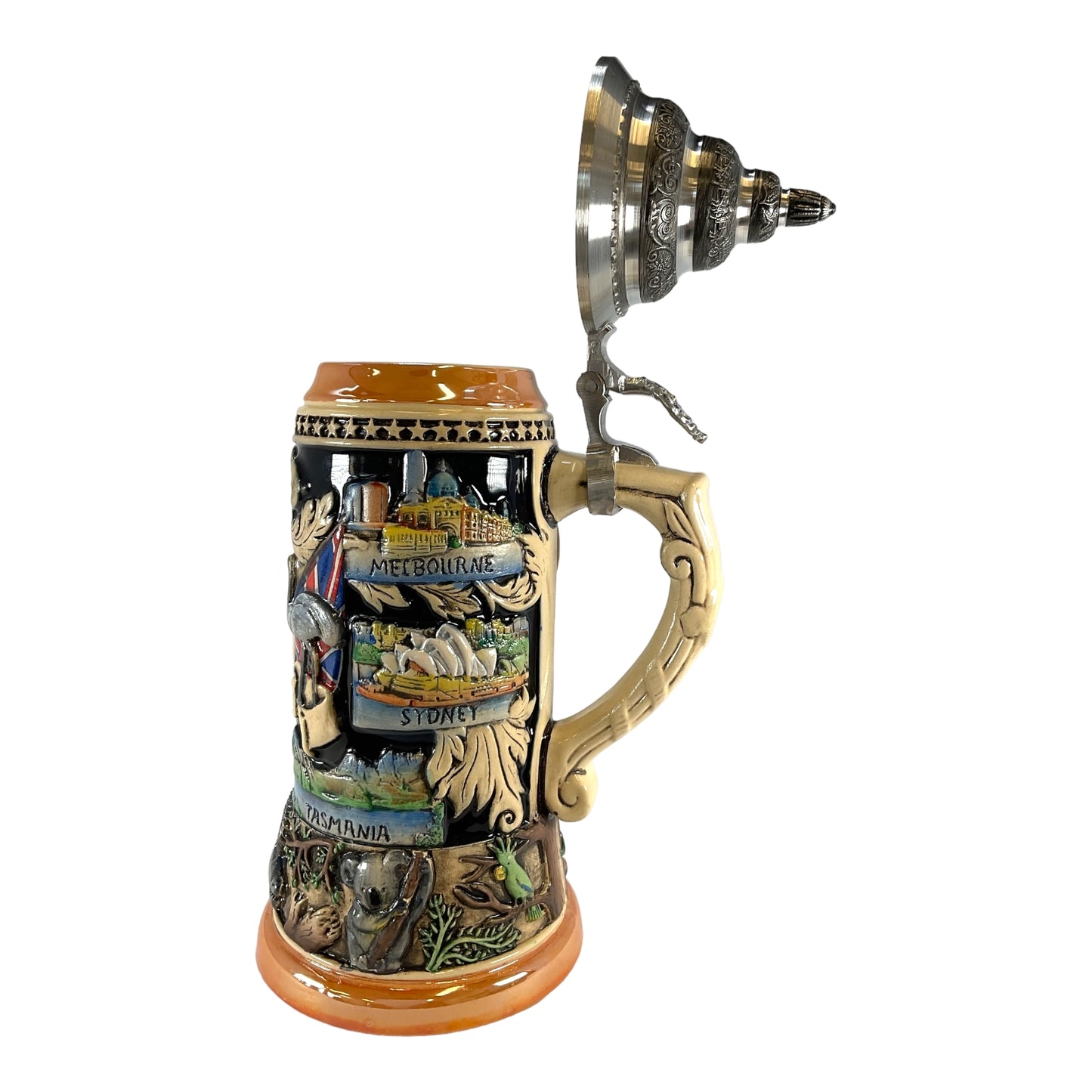 Pinnacle Peak Trading Australia LE German Beer Stein with Pewter Lid 1 liter Made in Germany by King Werks