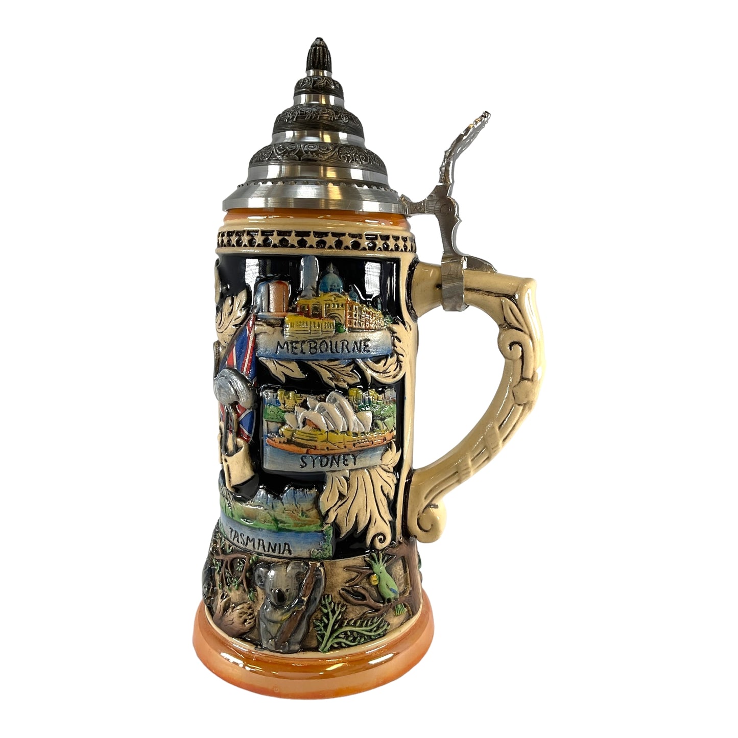 Pinnacle Peak Trading Australia LE German Beer Stein with Pewter Lid 1 liter Made in Germany by King Werks