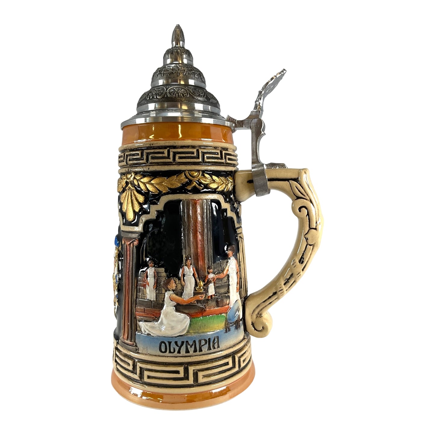 Pinnacle Peak Trading Greece German Beer Stein .75L Limited Edition LE Greek Mug by King Werks