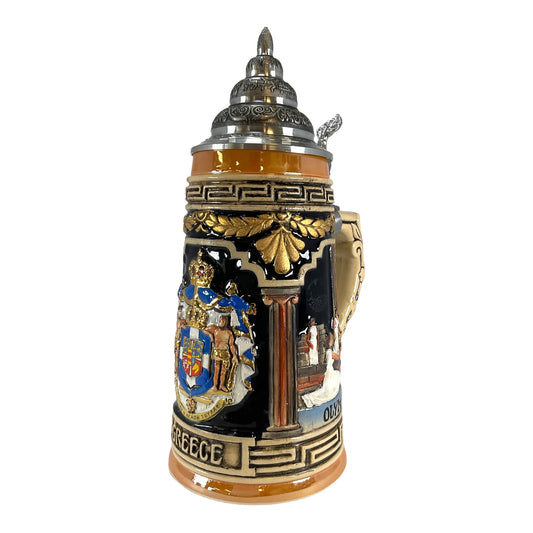 Pinnacle Peak Trading Greece German Beer Stein .75L Limited Edition LE Greek Mug by King Werks