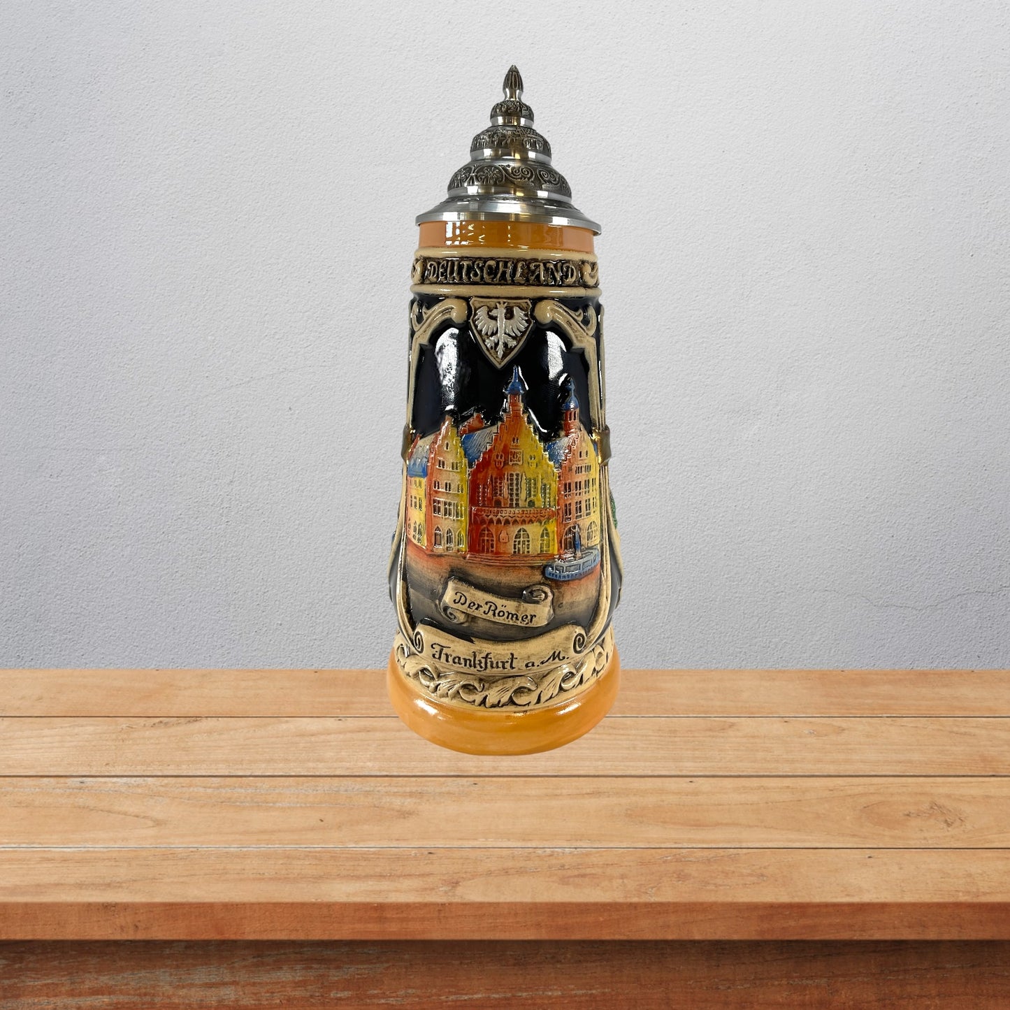 Pinnacle Peak Trading Frankfurt Germany Landmarks LE German Beer Stein .5L Handcrafted Germany by King Werks