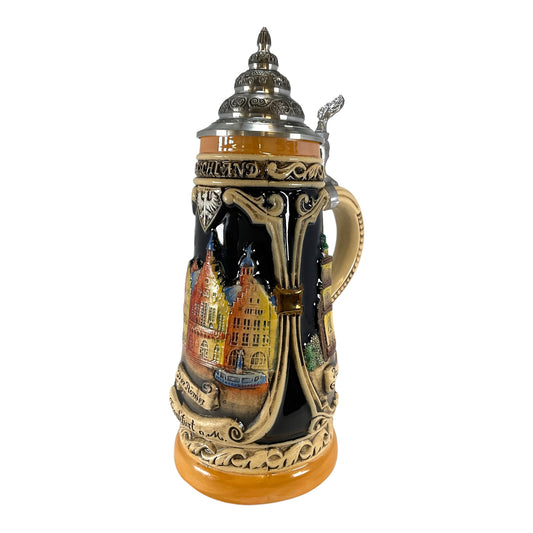 Pinnacle Peak Trading Frankfurt Germany Landmarks LE German Beer Stein .5L Handcrafted Germany by King Werks