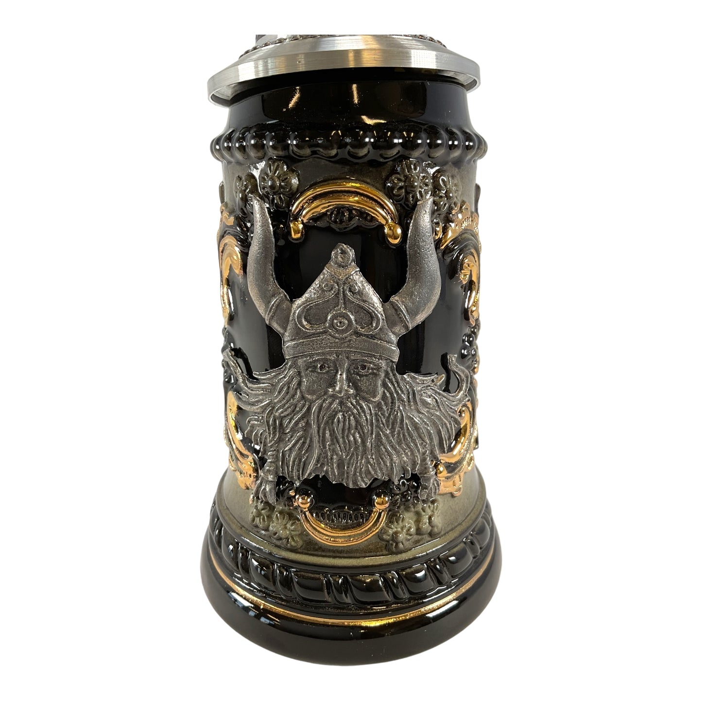 Pinnacle Peak Trading Pewter Viking Black German Beer Stein .25L Handcrafted in Germany by King Werks