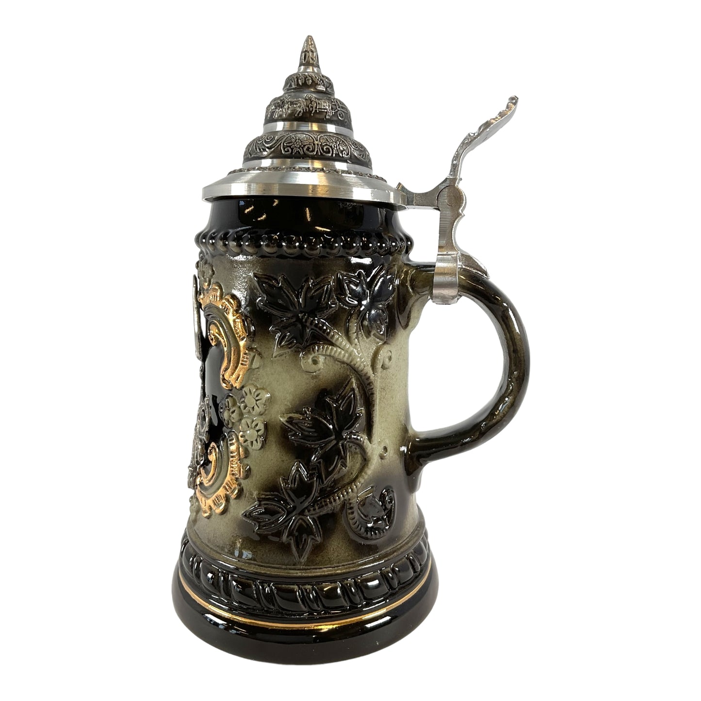 Pinnacle Peak Trading Pewter Viking Black German Beer Stein .25L Handcrafted in Germany by King Werks