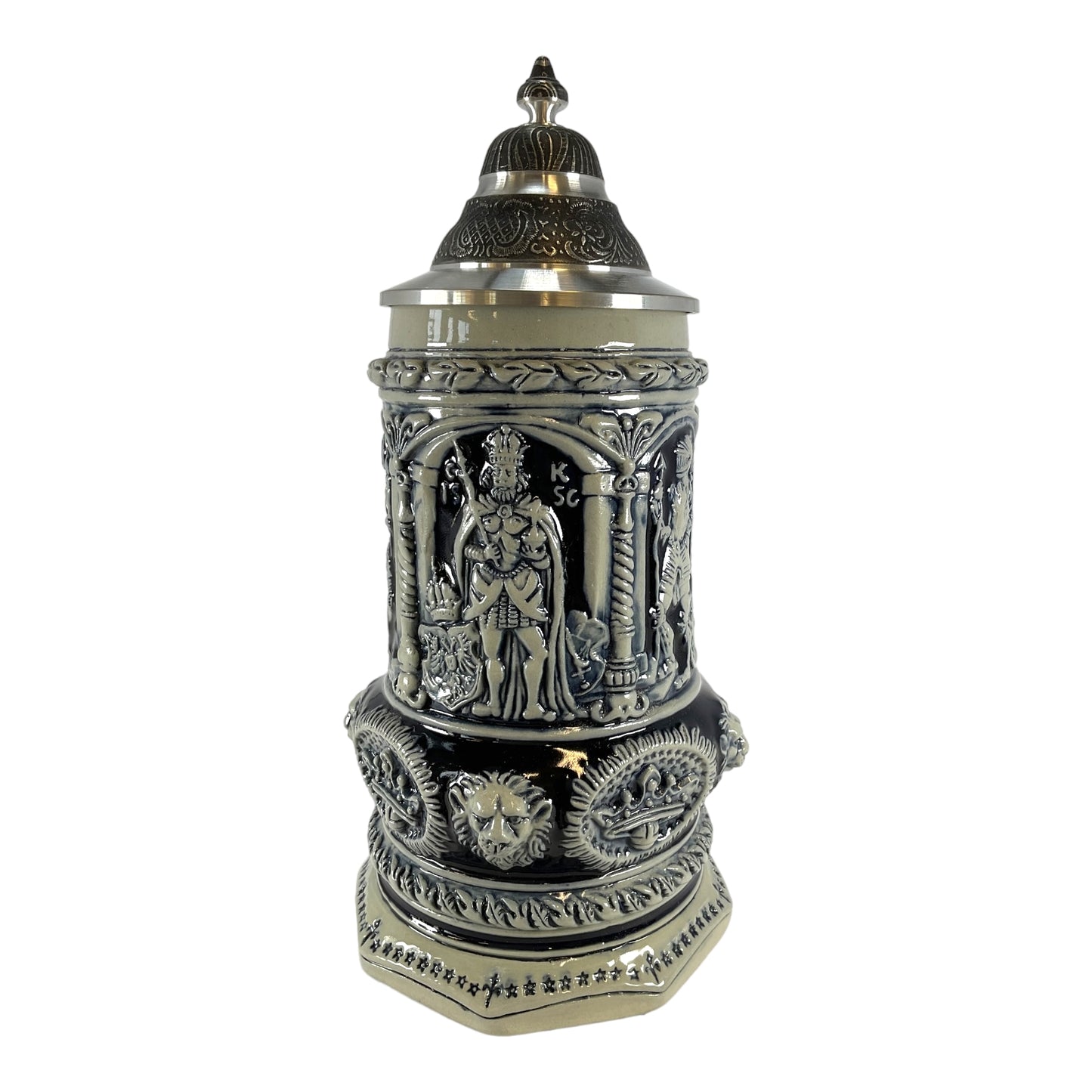 Pinnacle Peak Trading Emperor Charles King LE Relief German Beer Stein .75 L Handcrafted in Germany by King Werks