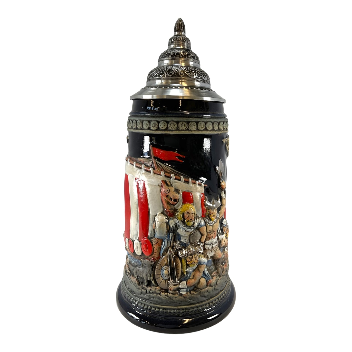 Pinnacle Peak Trading Leif Erikson Norse Explorer Discovers America LE German Beer Stein .75 L Vikings by King Werk