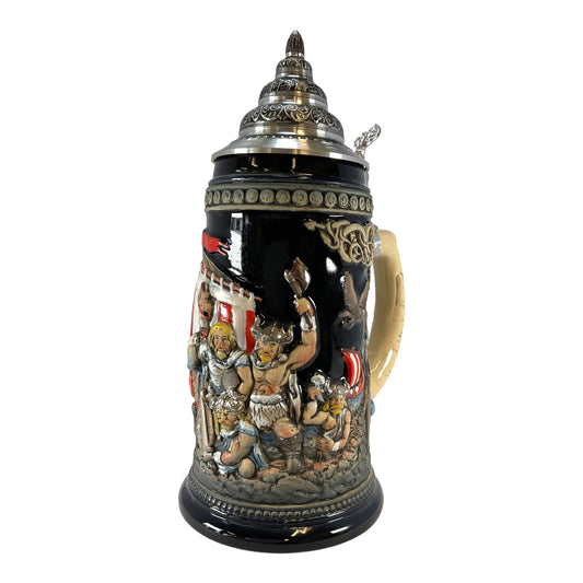 Pinnacle Peak Trading Leif Erikson Norse Explorer Discovers America LE German Beer Stein .75 L Vikings by King Werk