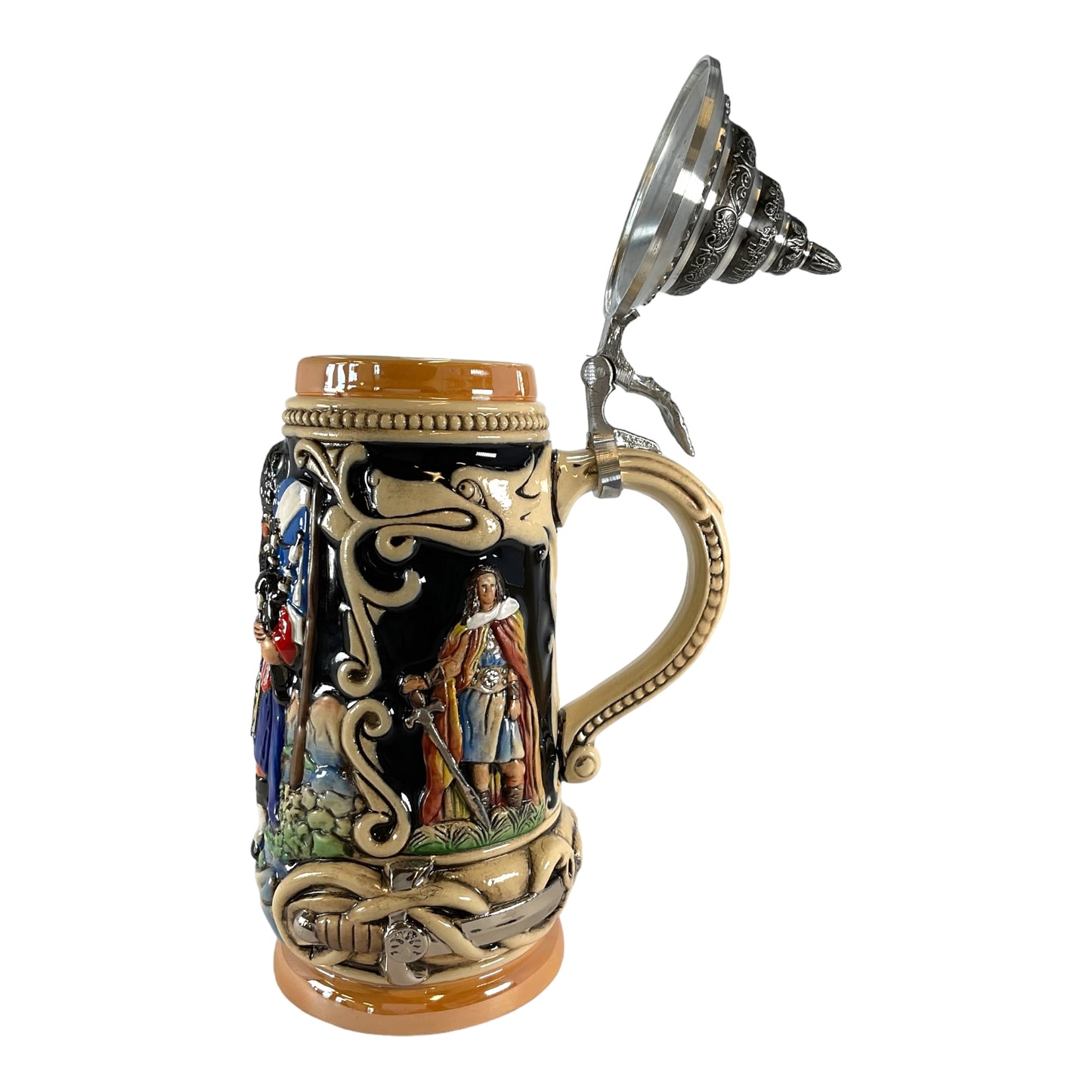 Pinnacle Peak Trading Scotland with Scottish Bagpiper LE German Beer Stein .5 L Made in Germany by King Werk