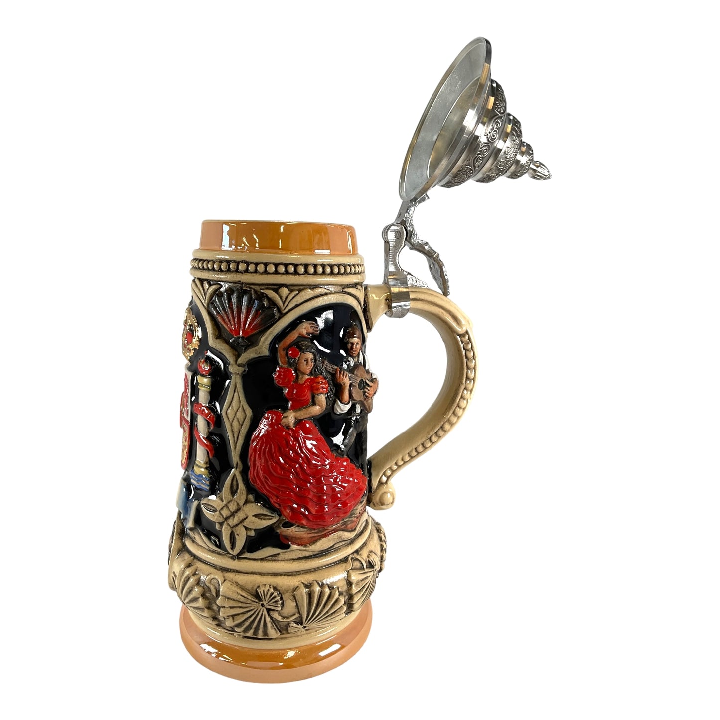 Pinnacle Peak Trading Spain Coat of Arms Spanish Matador and Dancers LE German Beer Stein .5 L by King Werks