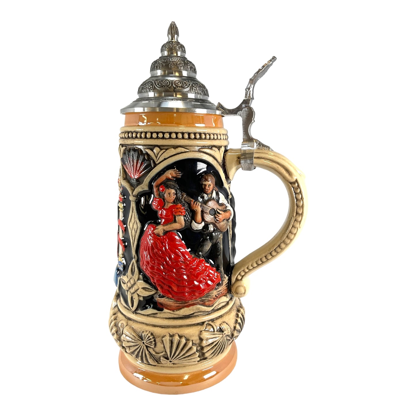 Pinnacle Peak Trading Spain Coat of Arms Spanish Matador and Dancers LE German Beer Stein .5 L by King Werks