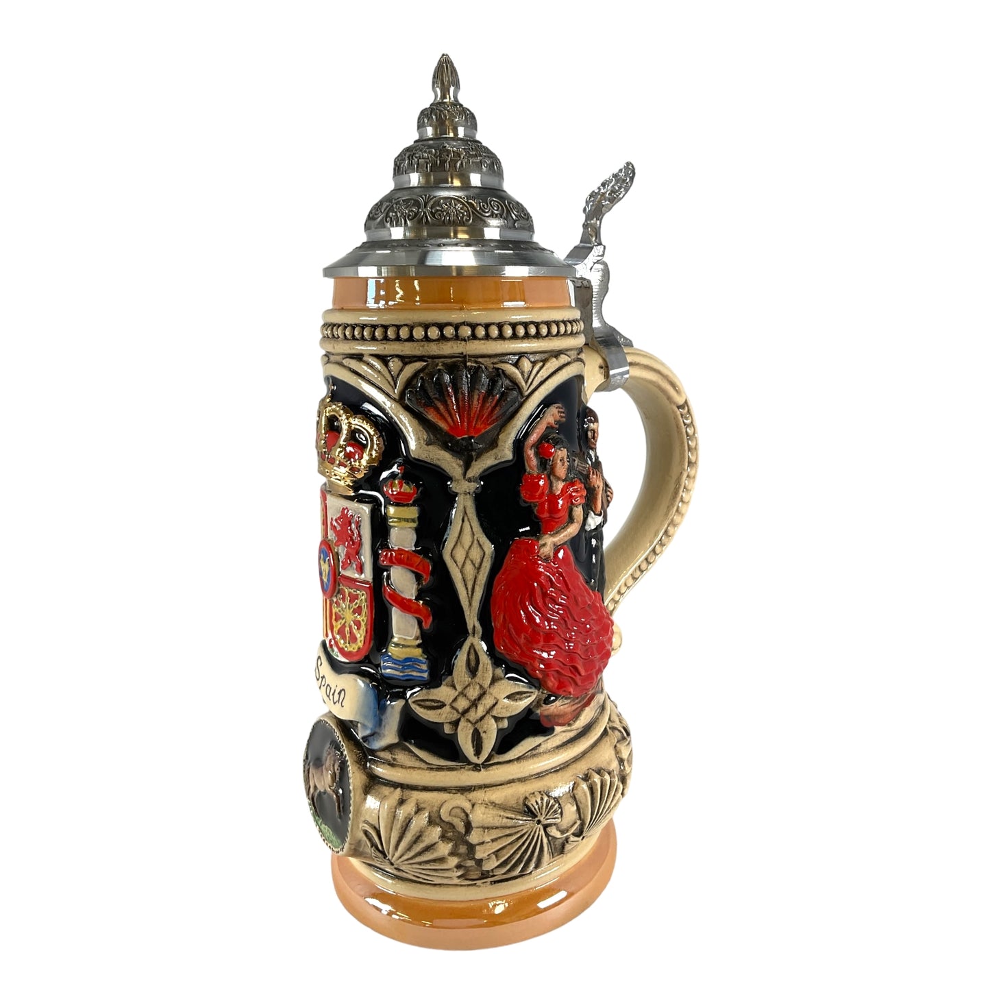 Pinnacle Peak Trading Spain Coat of Arms Spanish Matador and Dancers LE German Beer Stein .5 L by King Werks