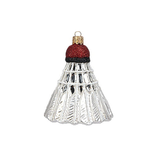 Badminton Birdie Polish Mouth Blown Glass Christmas Ornament Sports Ornament