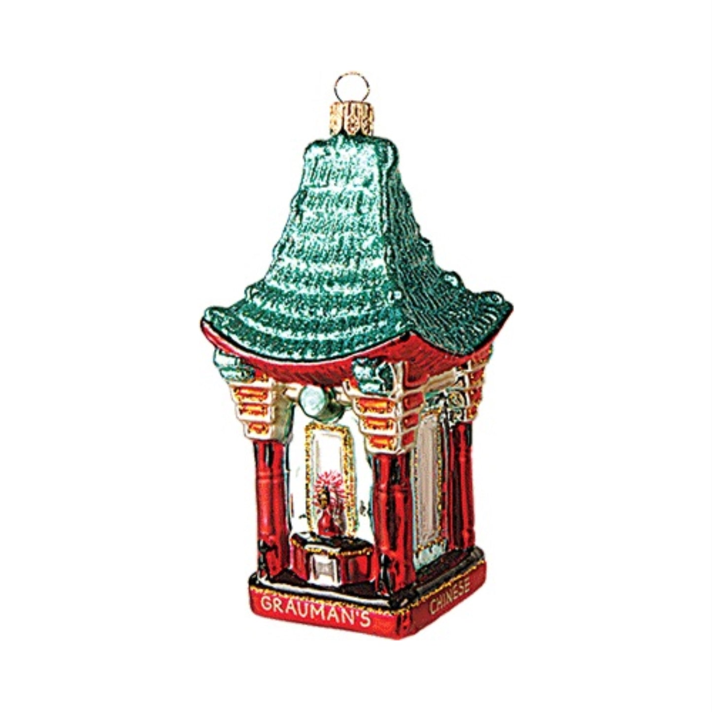 San Francisco Grauman's Chinese Theater Polish Glass Christmas Ornament Theatre