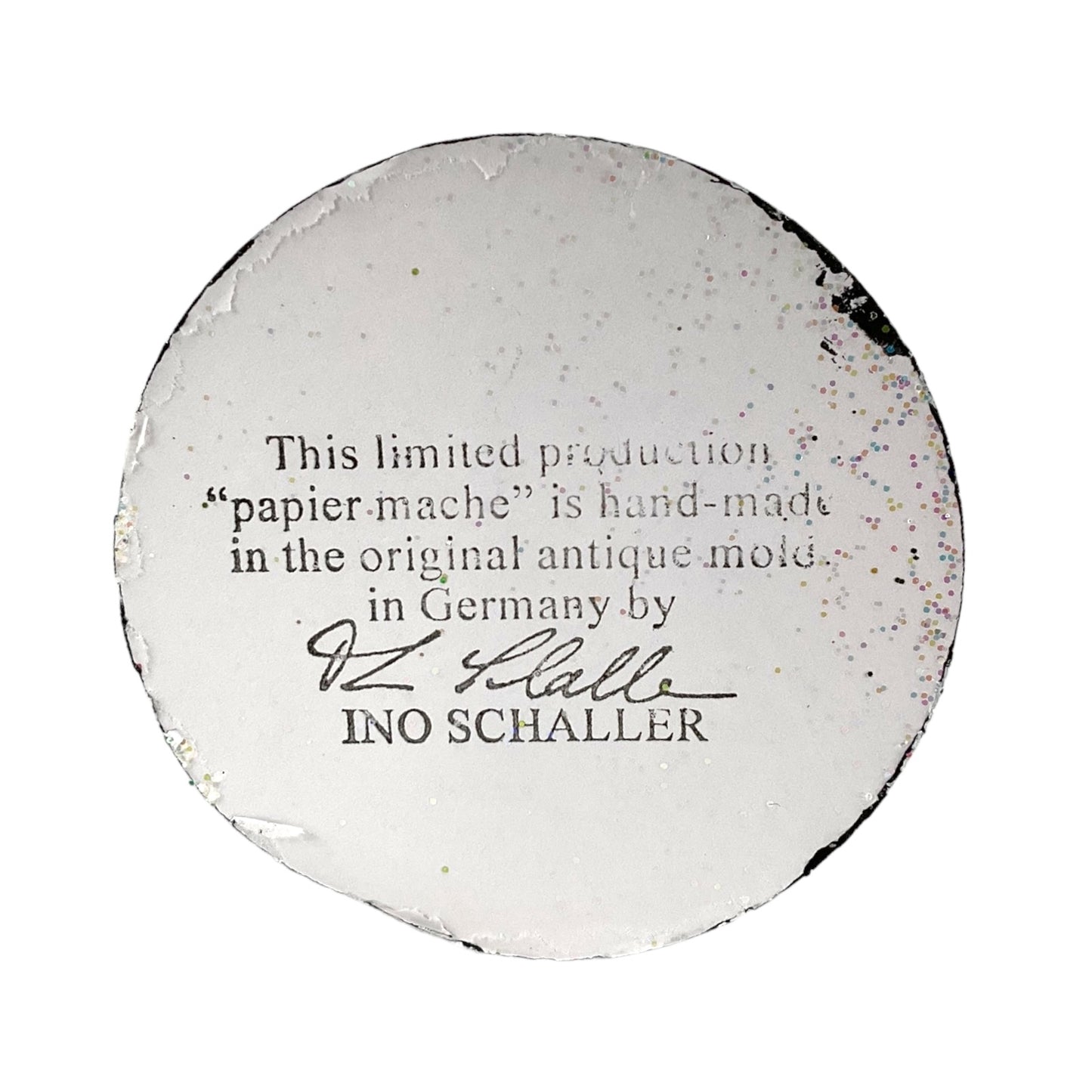 Pinnacle Peak Trading Ino Schaller Brown Sponged Santa with Tree German Christmas Paper Mache