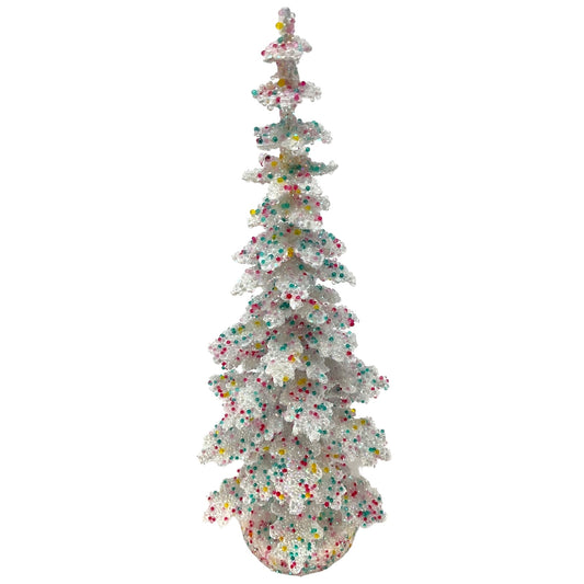 Pinnacle Peak Trading Ino Schaller Confetti Sugarbeads Medium German Christmas Tree 10.25 inch