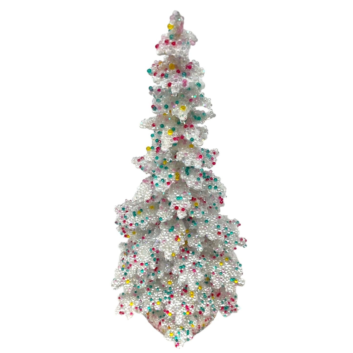 Pinnacle Peak Trading Ino Schaller Confetti Sugarbeads Medium German Christmas Tree 10.25 inch