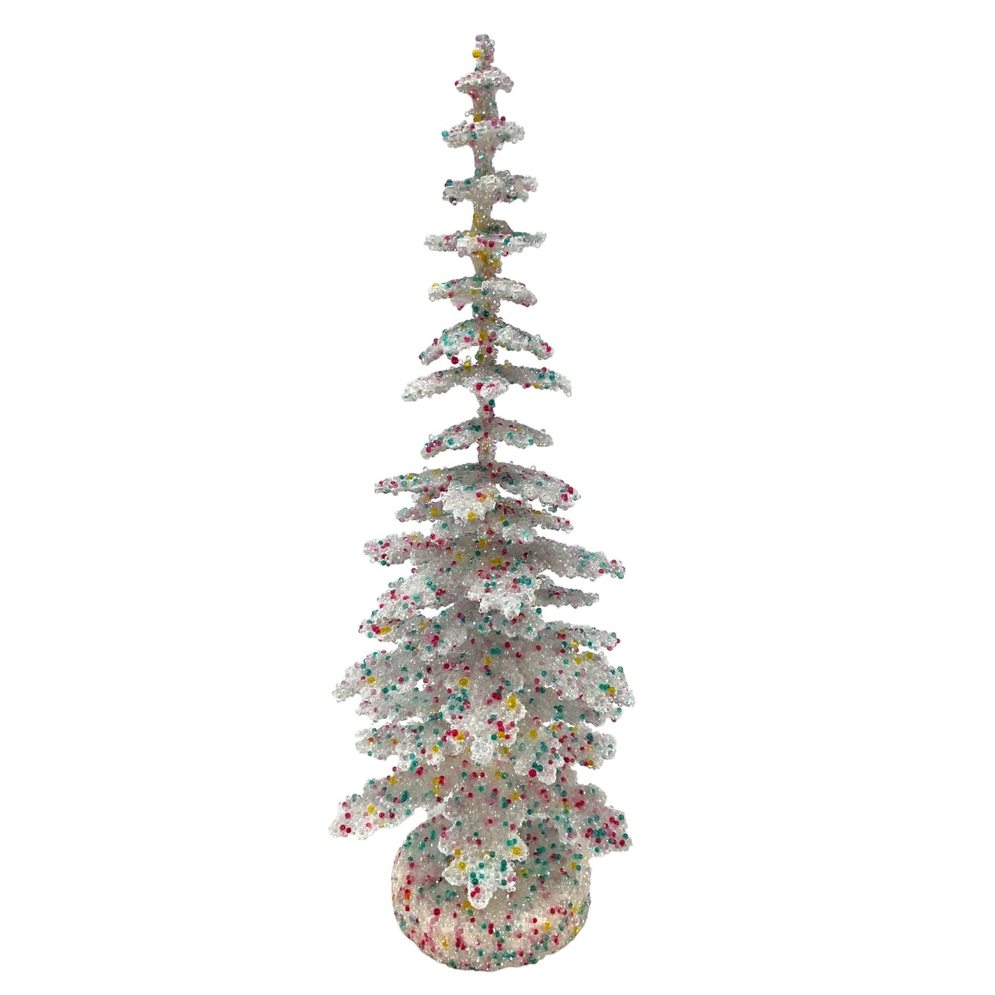 Pinnacle Peak Trading Ino Schaller Confetti Sugarbeads Medium German Christmas Tree 10.25 inch