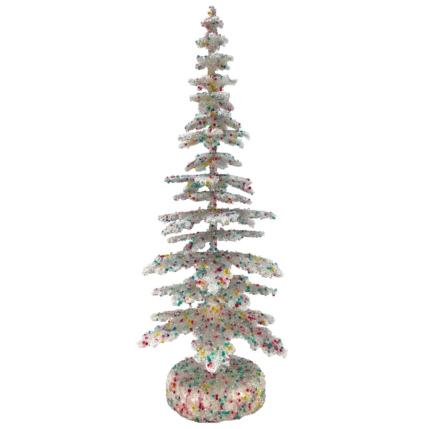 Pinnacle Peak Trading Ino Schaller Confetti Sugarbeads Medium German Christmas Tree 10.25 inch