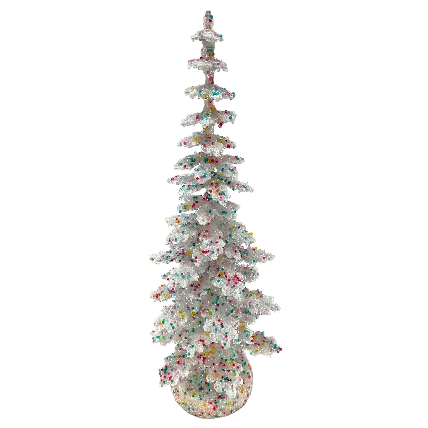 Pinnacle Peak Trading Ino Schaller Confetti Sugarbeads Medium German Christmas Tree 10.25 inch