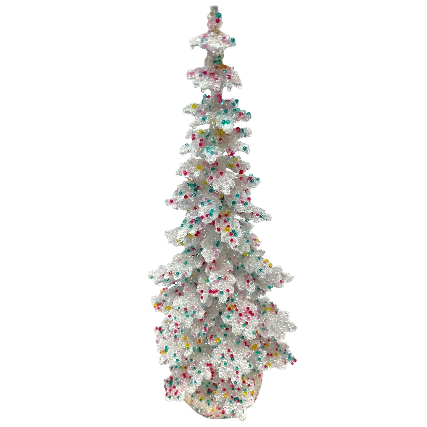 Pinnacle Peak Trading Ino Schaller Confetti Sugarbeads Medium German Christmas Tree 10.25 inch