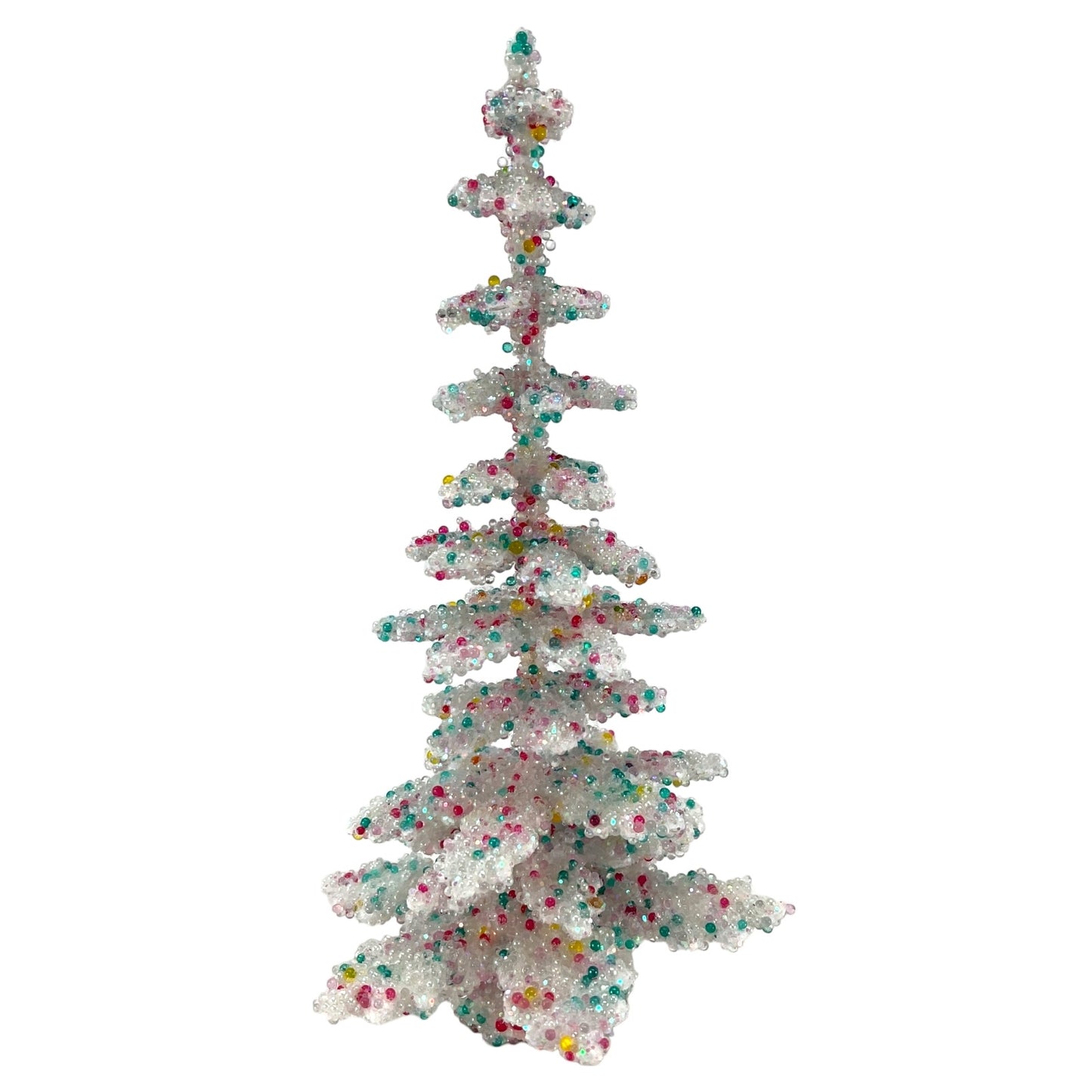 Pinnacle Peak Trading Ino Schaller Confetti Sugarbeads Medium German Christmas Tree 5.75 inch