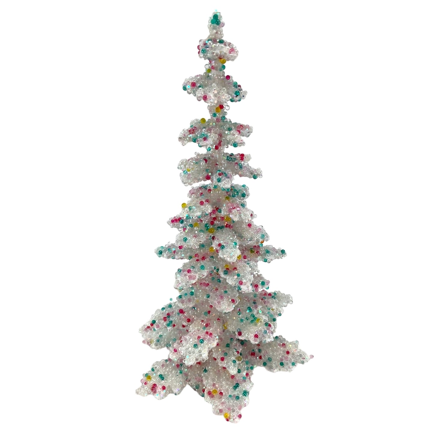 Pinnacle Peak Trading Ino Schaller Confetti Sugarbeads Medium German Christmas Tree 5.75 inch