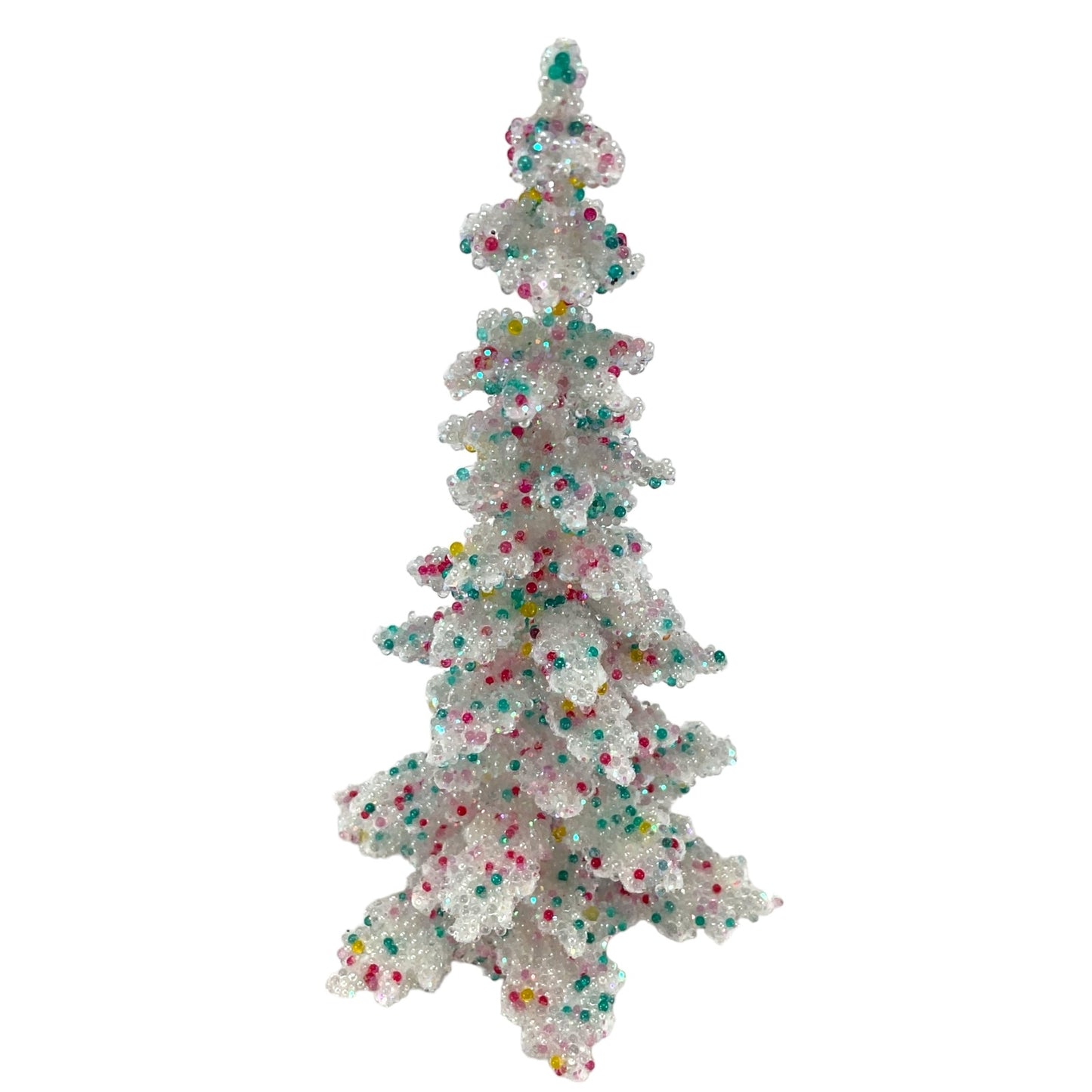 Pinnacle Peak Trading Ino Schaller Confetti Sugarbeads Medium German Christmas Tree 5.75 inch