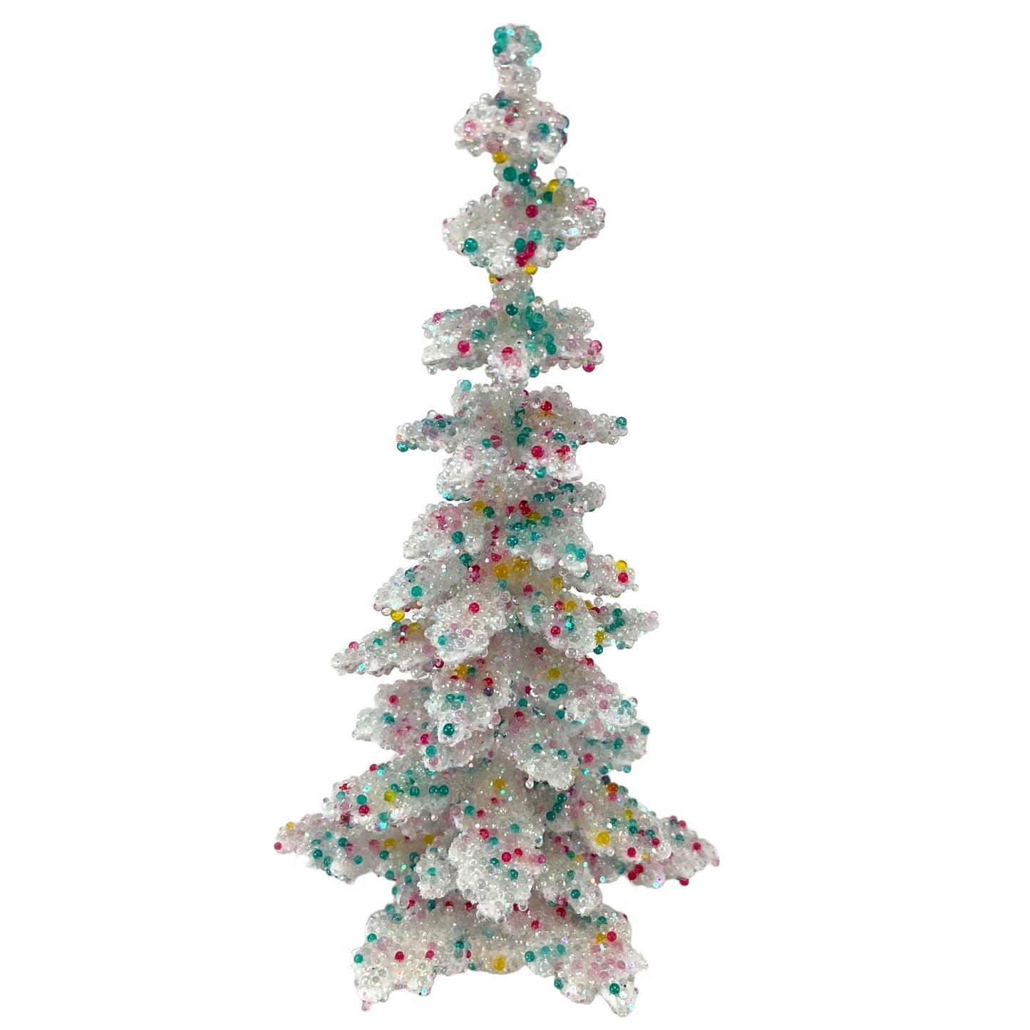 Pinnacle Peak Trading Ino Schaller Confetti Sugarbeads Medium German Christmas Tree 5.75 inch