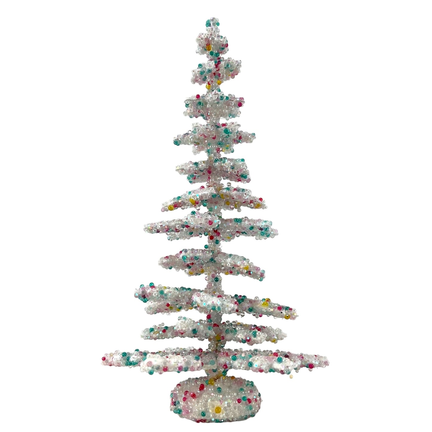 Pinnacle Peak Trading Ino Schaller Confetti Sugarbeads Medium German Christmas Tree 5.75 inch