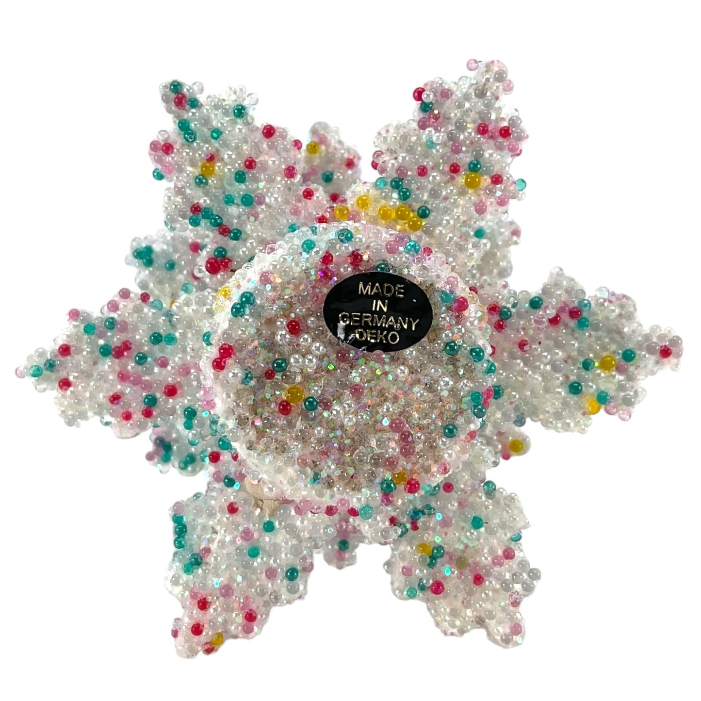 Pinnacle Peak Trading Ino Schaller Confetti Sugarbeads Medium German Christmas Tree 5.75 inch