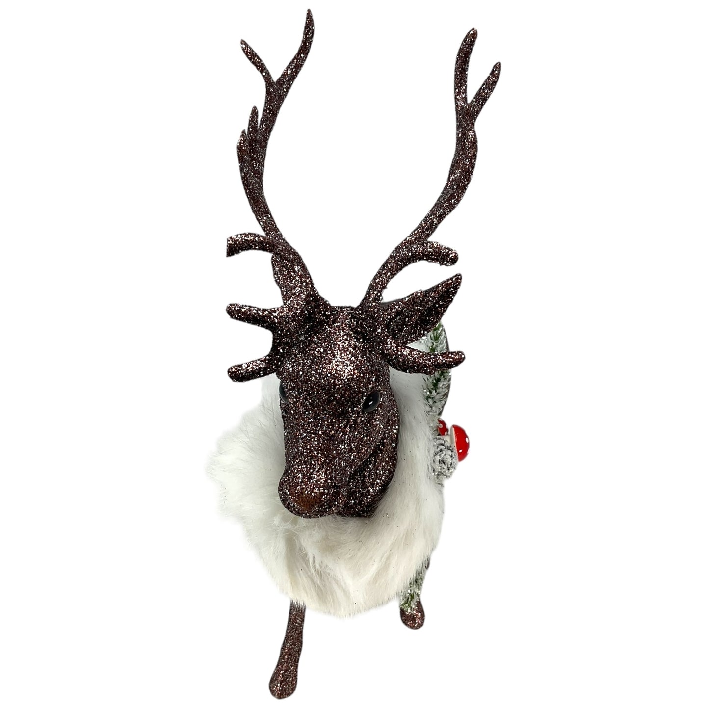 Pinnacle Peak Trading Ino Schaller Extra Large Cappuccino Reindeer with Pinecones and Mushroom Figurine 16 inch