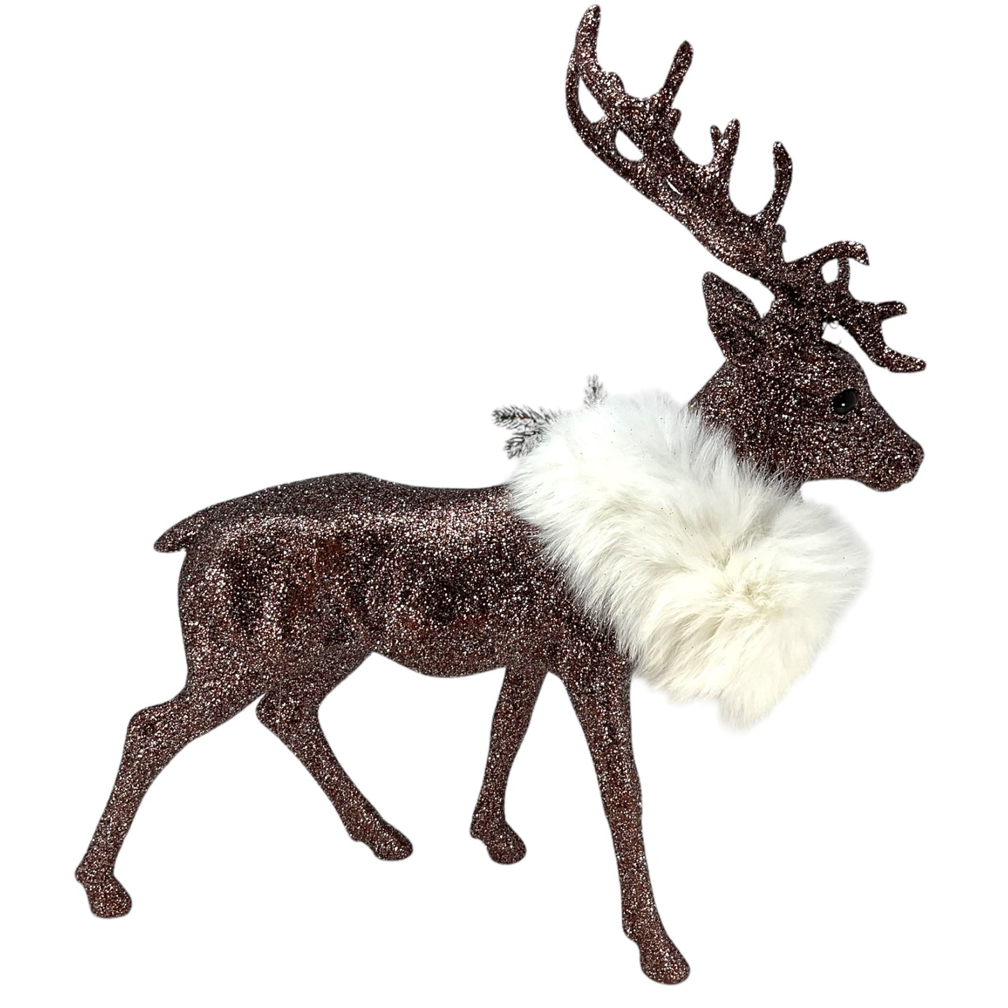 Pinnacle Peak Trading Ino Schaller Extra Large Cappuccino Reindeer with Pinecones and Mushroom Figurine 16 inch