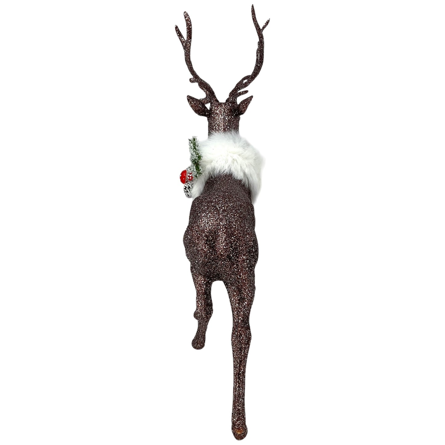 Pinnacle Peak Trading Ino Schaller Extra Large Cappuccino Reindeer with Pinecones and Mushroom Figurine 16 inch