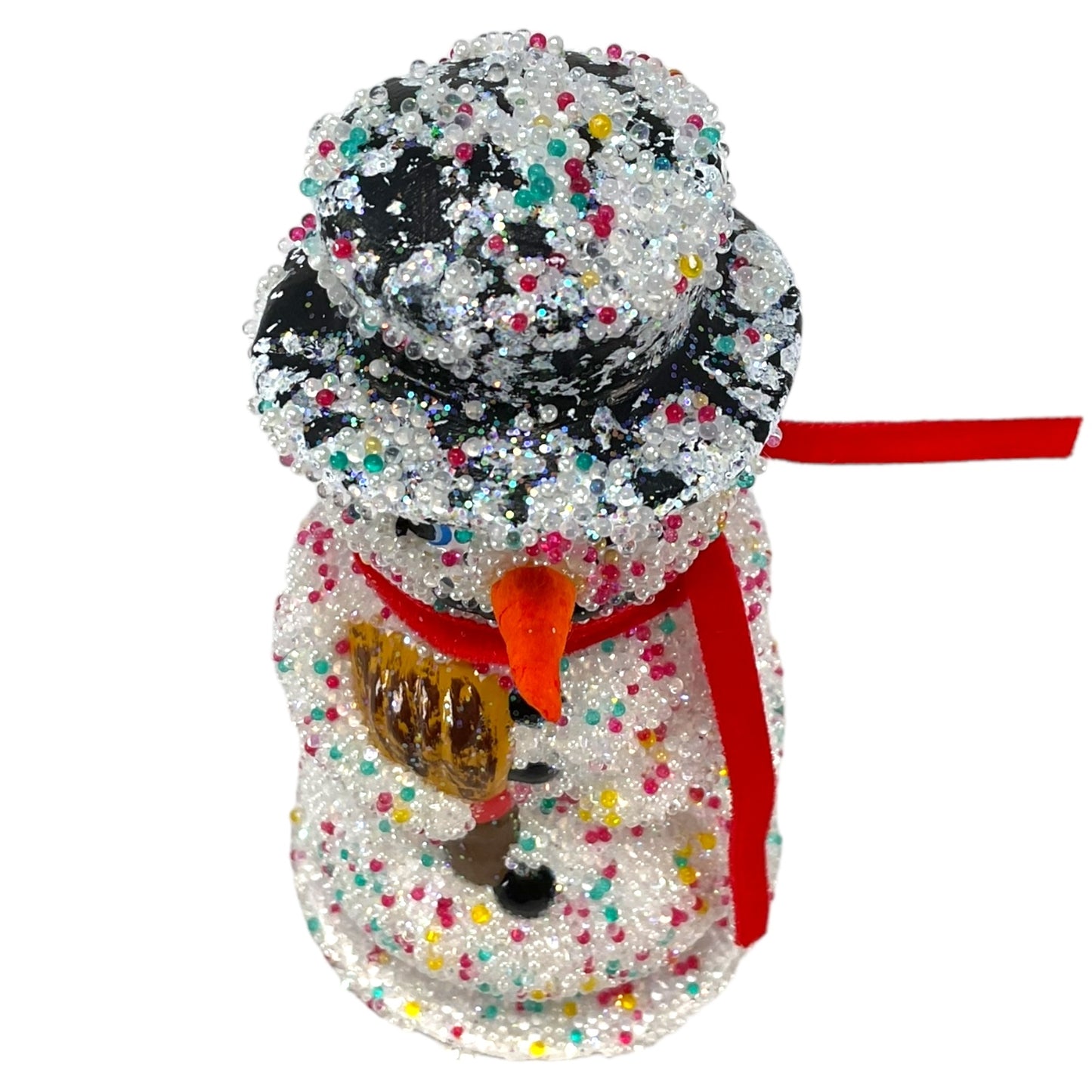 Pinnacle Peak Trading Ino Schaller Sugarbeads Confetti Snowman German Paper Mache