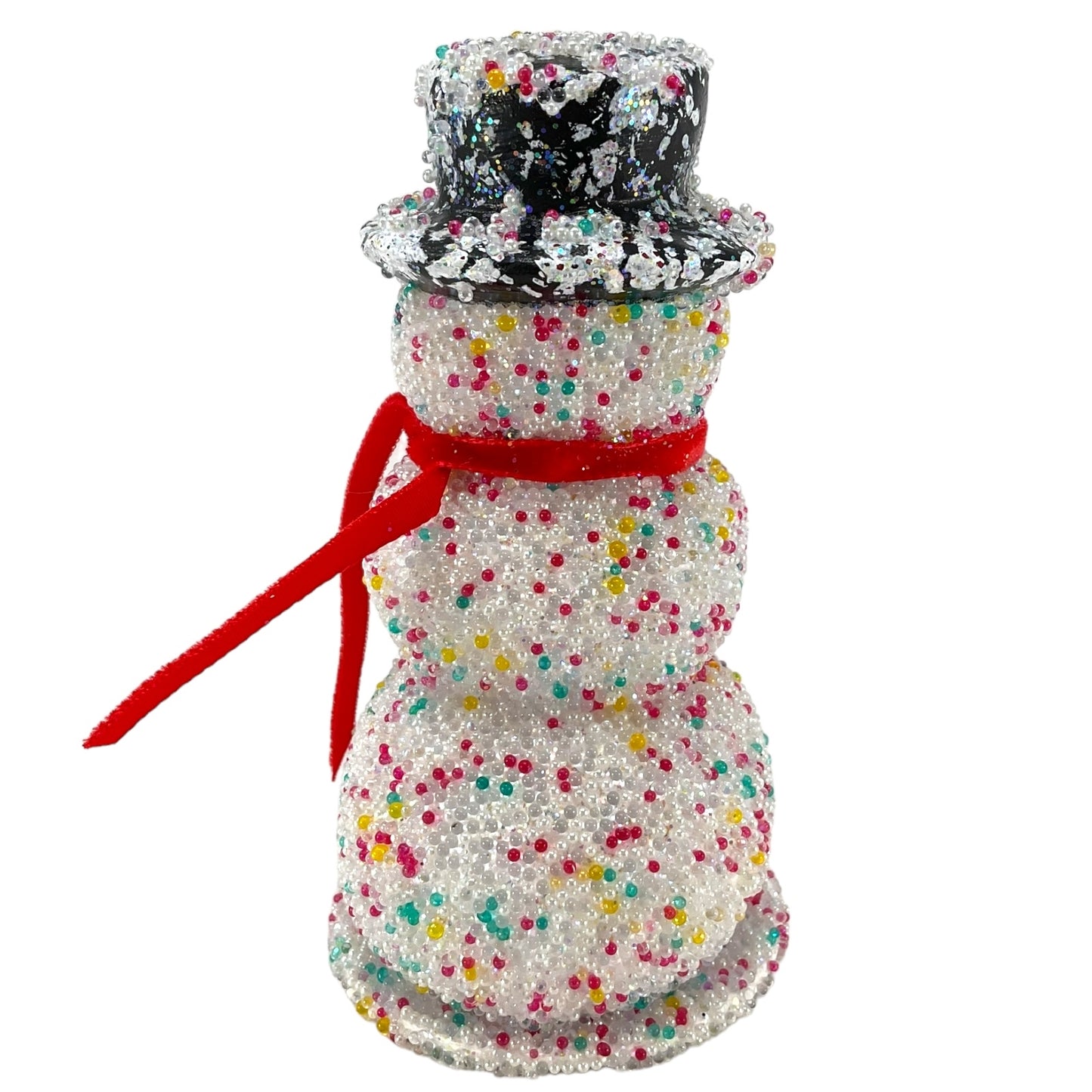 Pinnacle Peak Trading Ino Schaller Sugarbeads Confetti Snowman German Paper Mache