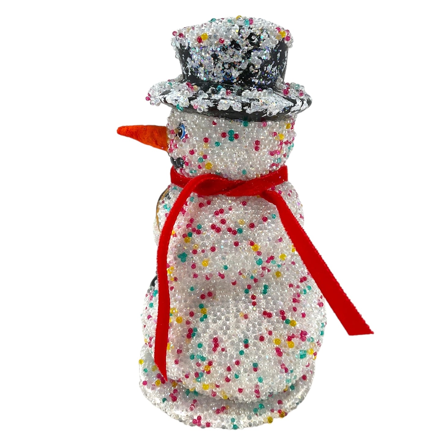 Pinnacle Peak Trading Ino Schaller Sugarbeads Confetti Snowman German Paper Mache