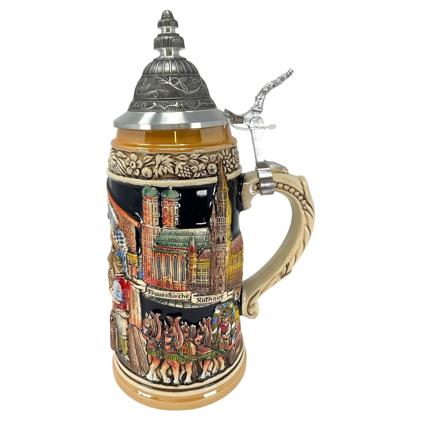 Oktoberfest Musicians with People Drinking Beer LE German Beer Stein 1 L