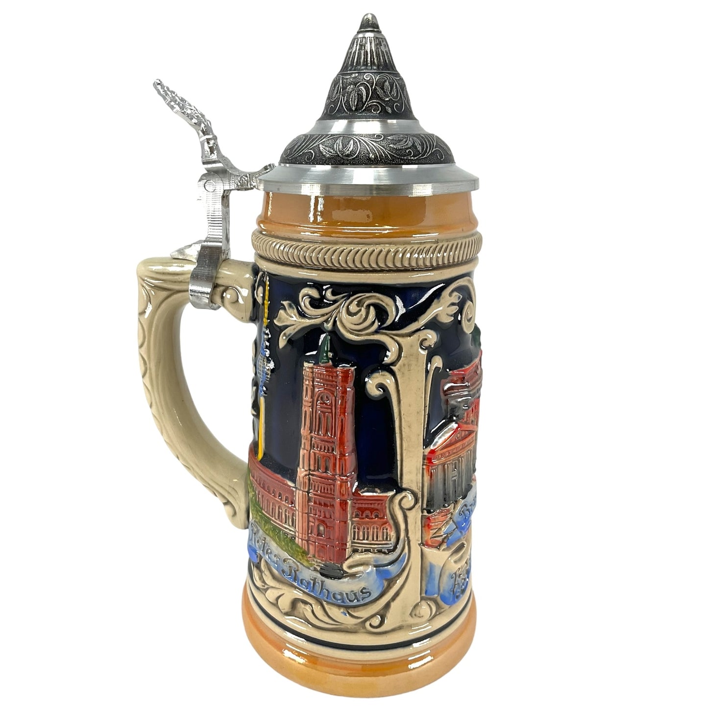 German Beer Stein with Berlin Germany Relief 1/2L One New Mug Made in Germany